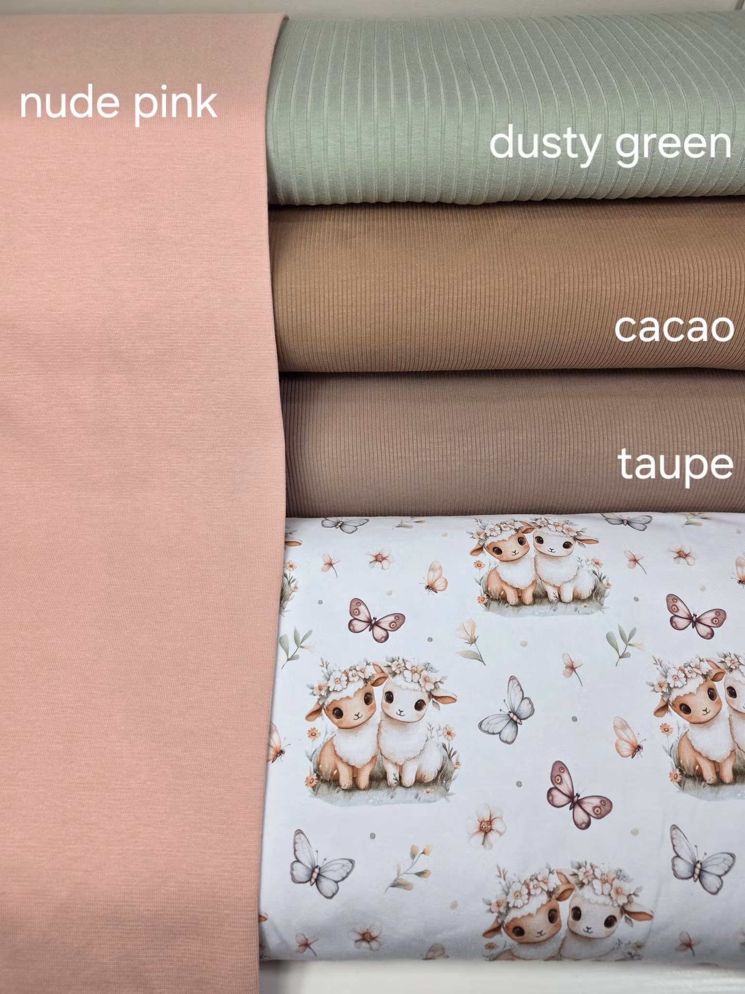 Baby lambs with butterflies jersey