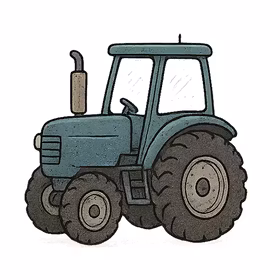 Traktor mørk grønn