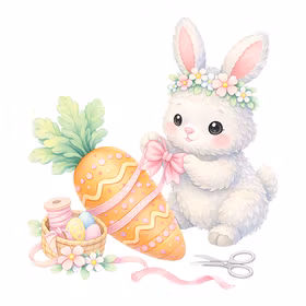 Påskekanin med gullerot