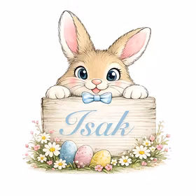 Påskekanin med navn gutt