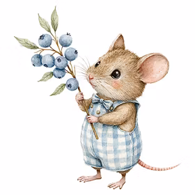 Mus med blåbær 2