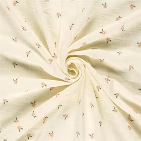 Blomster broderi musselin