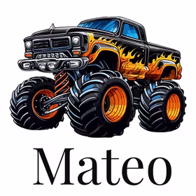 Figur og navn til lue Monstertruck