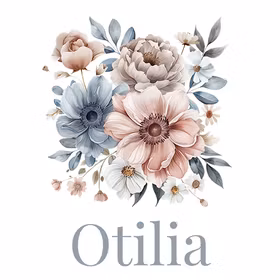 Figur og navn til lue Blomst