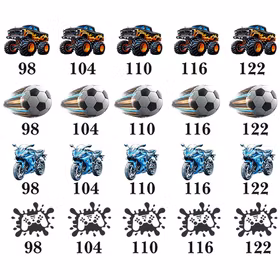 Tøffing størrelsesmerker multi