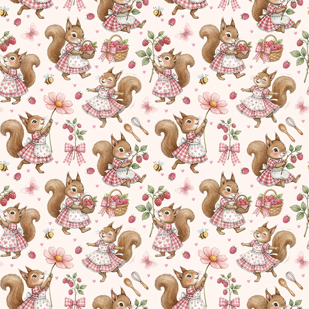 Ekorn med bringebær jersey