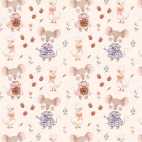 Mus som plukker bringebær jersey