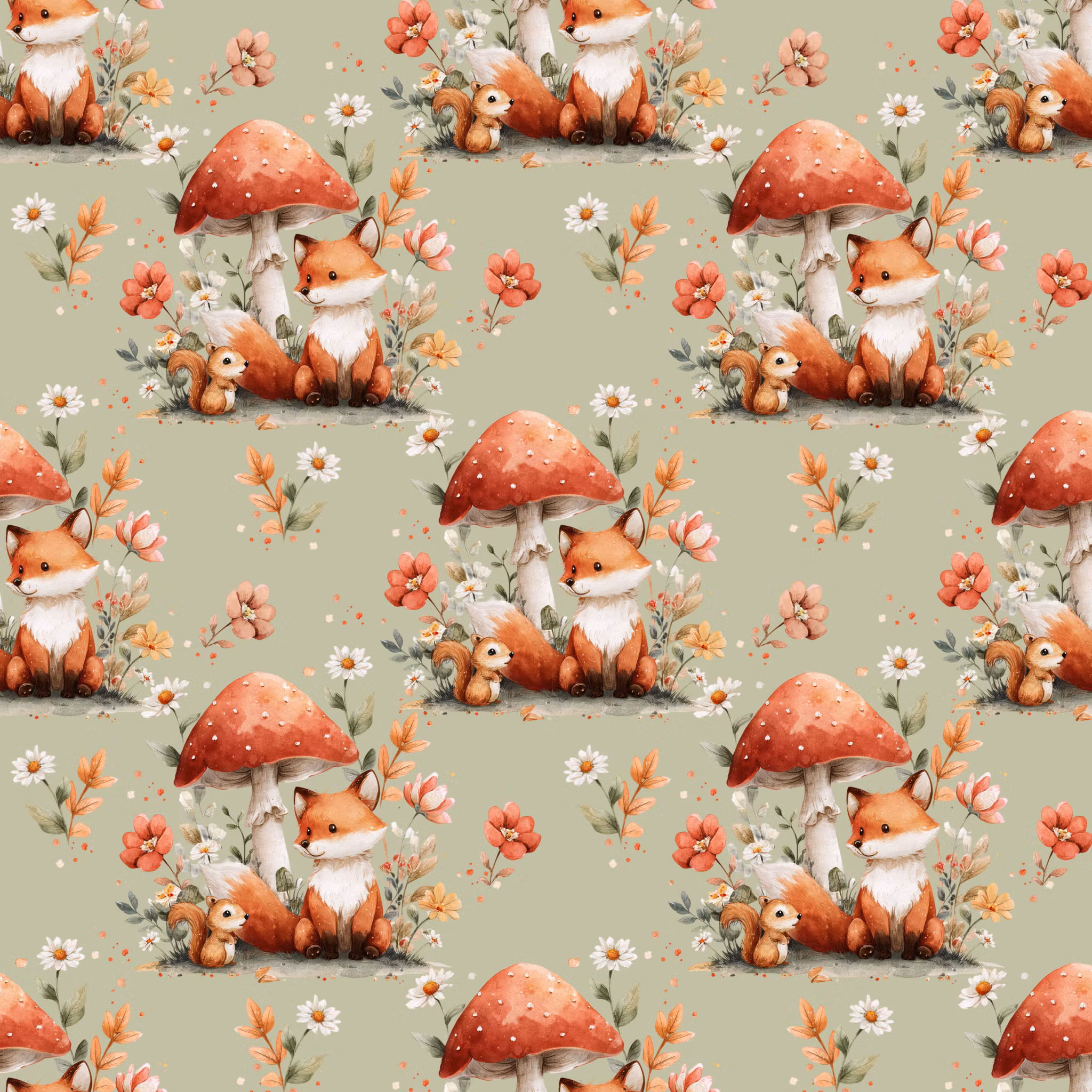 Rev og ekorn grønn jersey