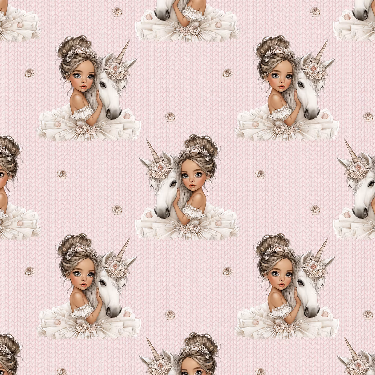 Ballerina og hest French terry