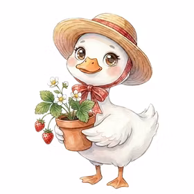 Gardening duck 1