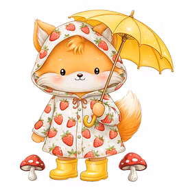 Foxie loves strawberries
