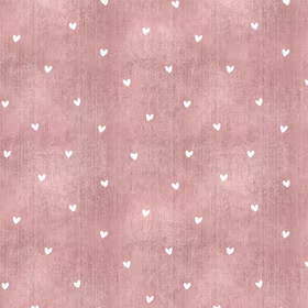 Denim rosa hjerter French terry
