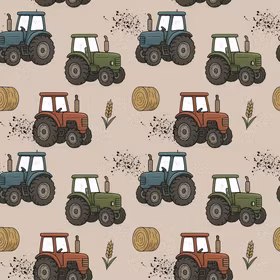 Traktor dus beige French terry