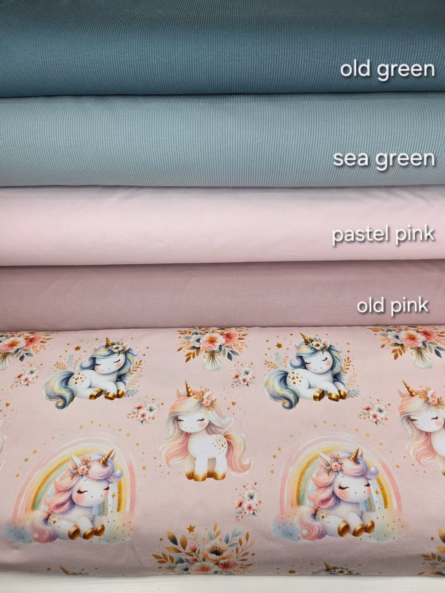 Pastel enhjørning rosa jersey