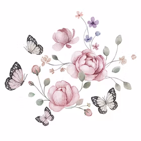 Floral Butterfly Rose