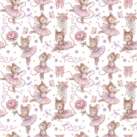 Ballerina mus rosa jersey