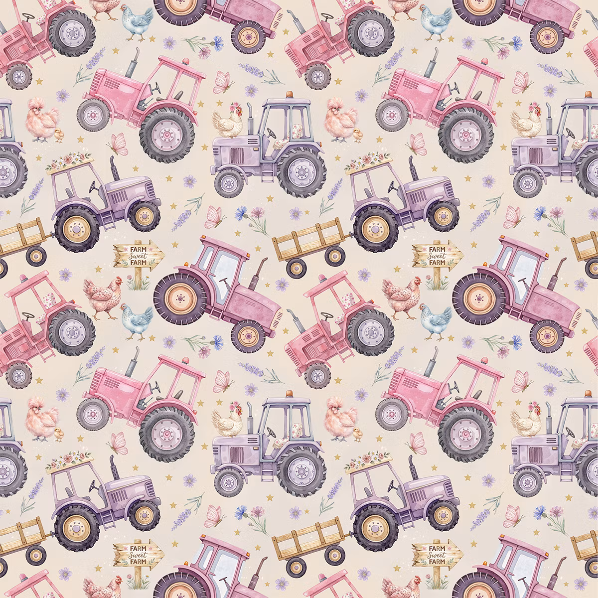 Traktor floral jersey