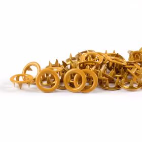 Ochre metalltrykknapp Tygdrømmar - 10 stk