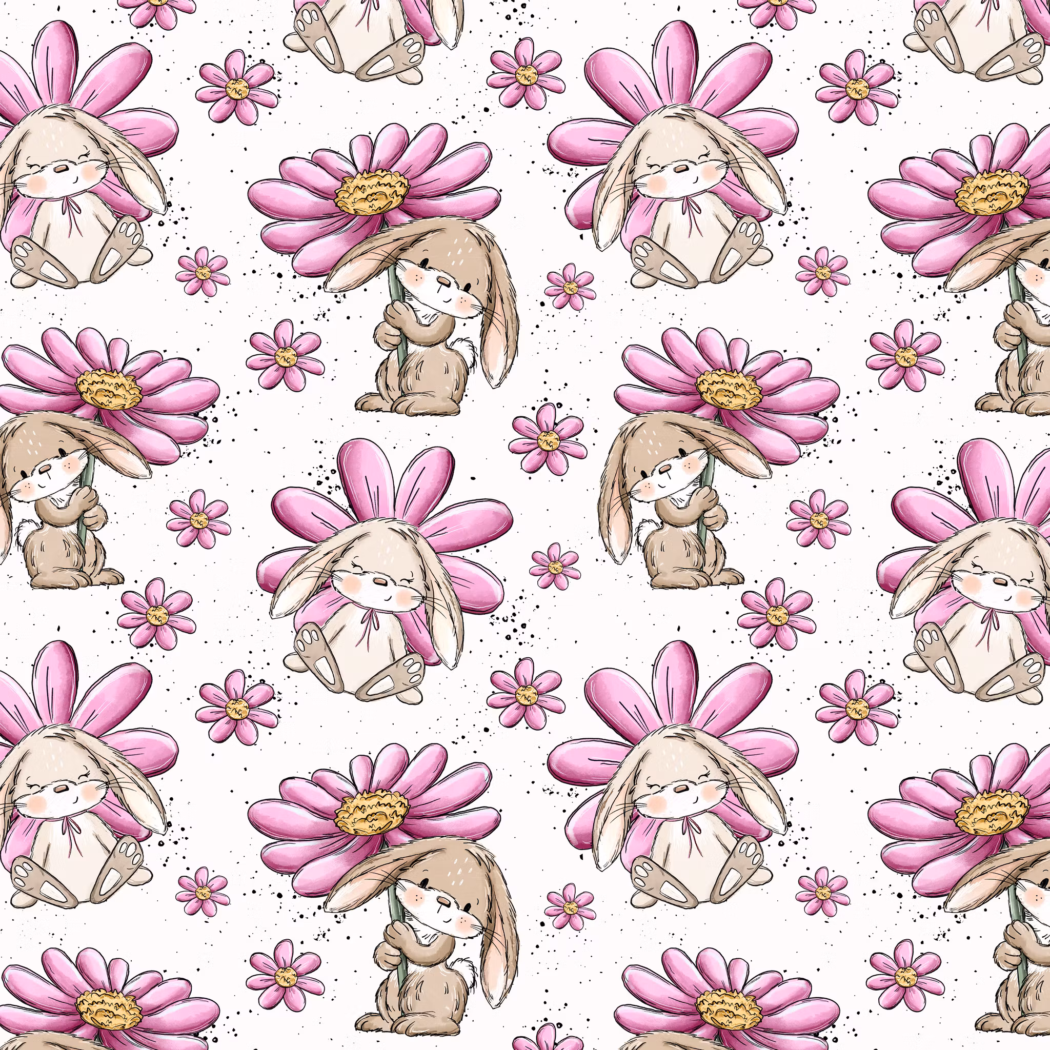Blomsterkanin rosa jersey