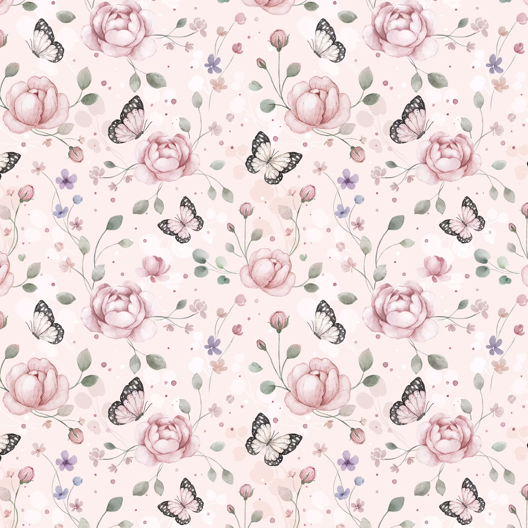 Floral Butterfly Rose Rosa jersey