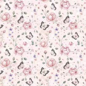 Floral Butterfly Rose Rosa jersey