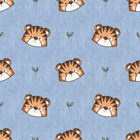 Tiger denim French terry