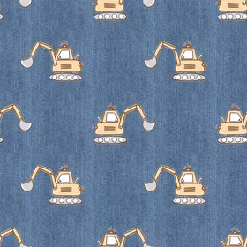 Gravemaskin gul denim French terry