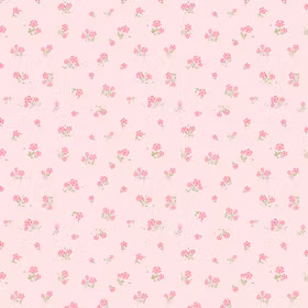 Floral Andrine rosa Bomulls Poplin