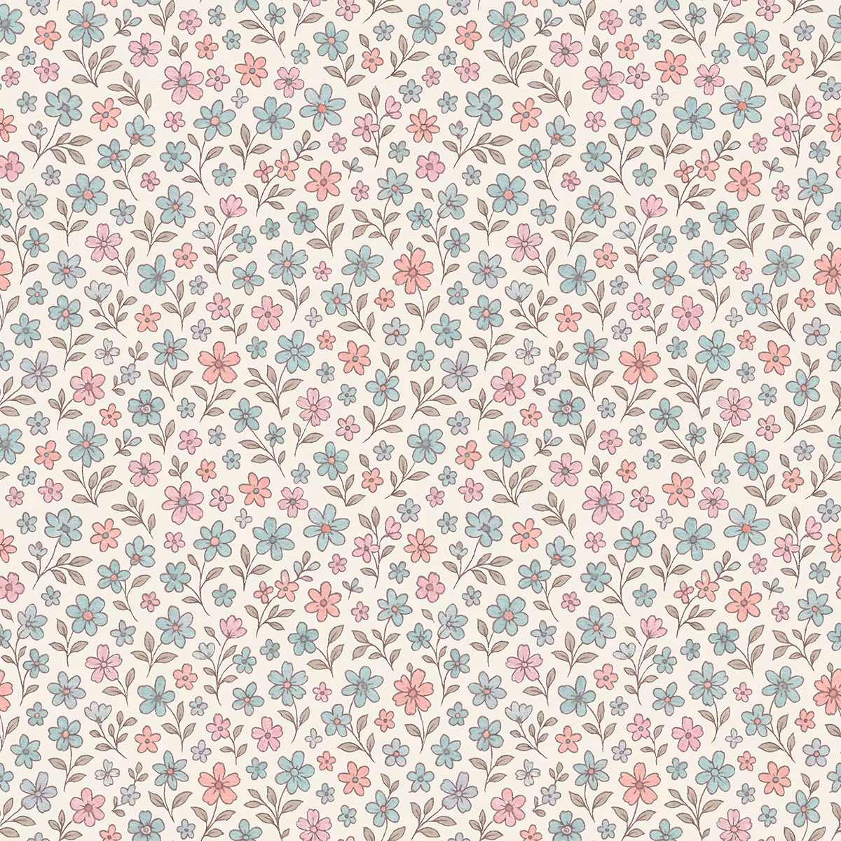 Floral Hege Bomulls Poplin