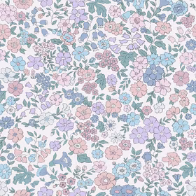 Floral Lene Bomulls Poplin