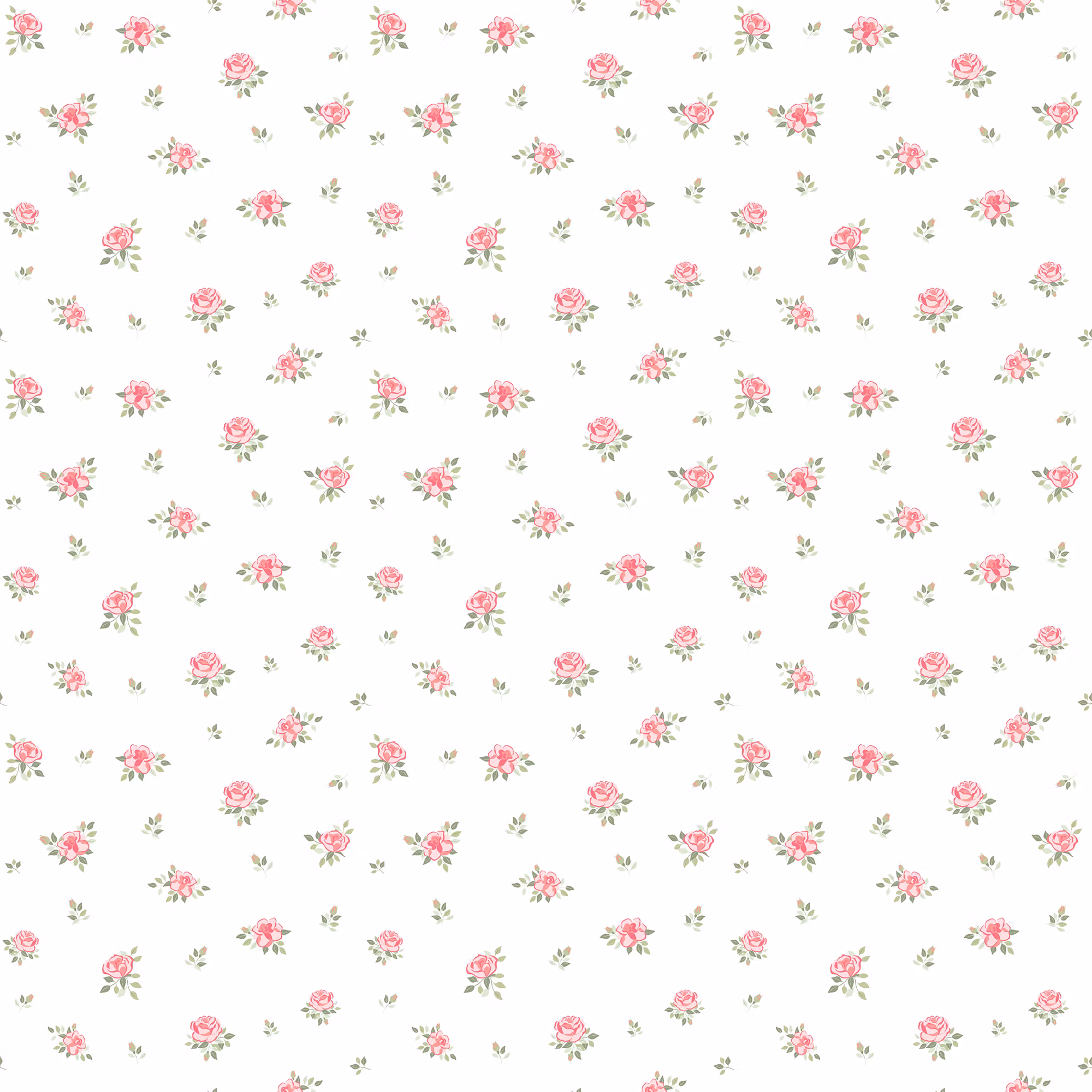 Floral Mia hvit Bomulls Poplin