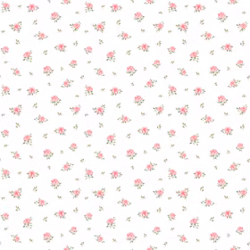 Floral Mia hvit Bomulls Poplin