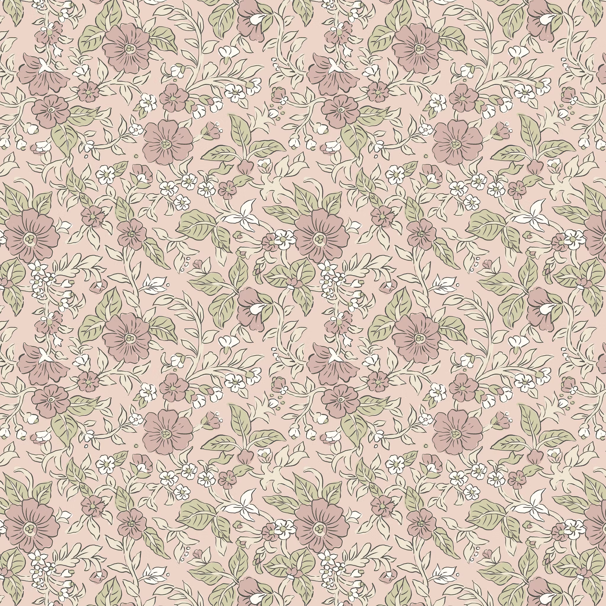 Floral Siren Bomulls Poplin