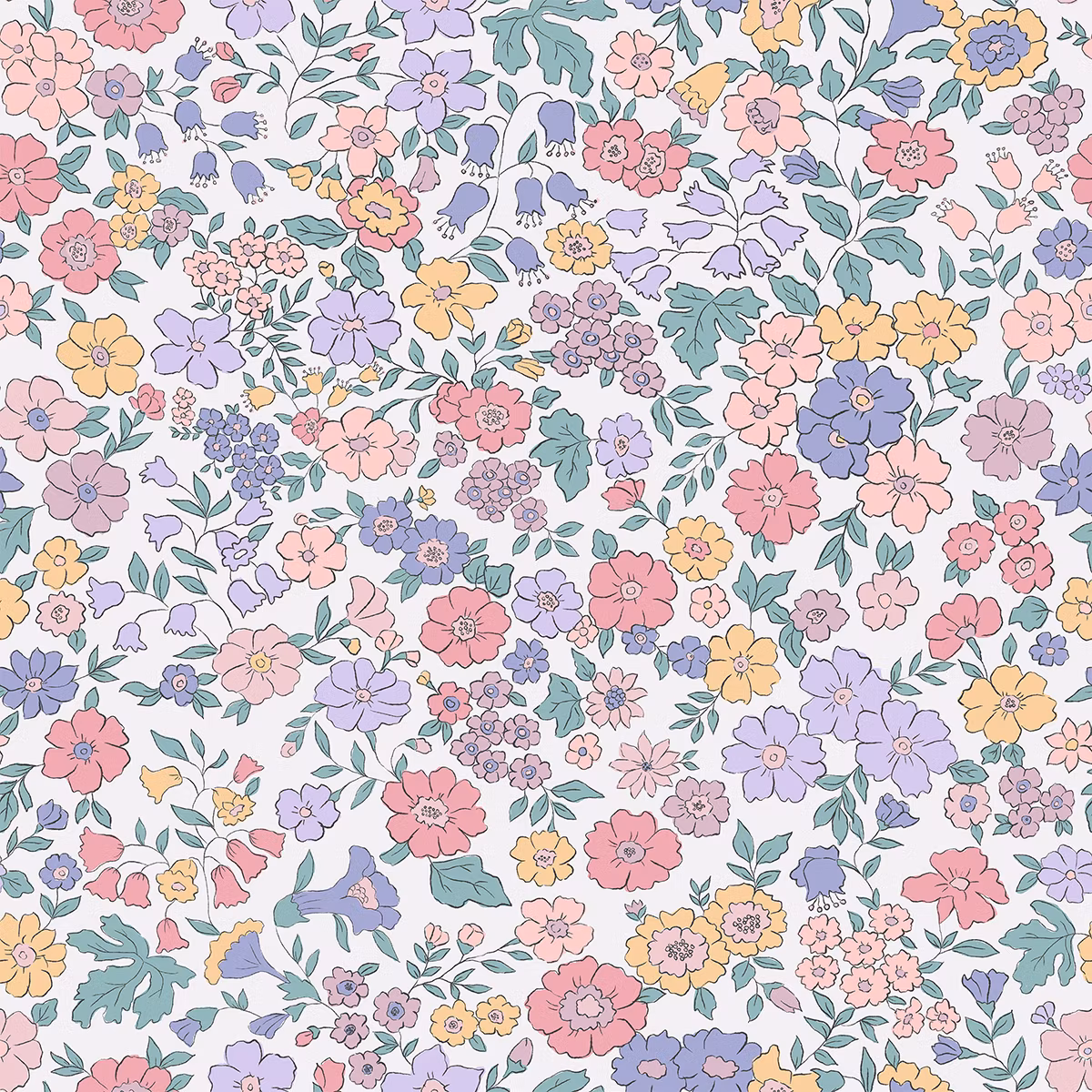 Floral Siri Bomulls Poplin