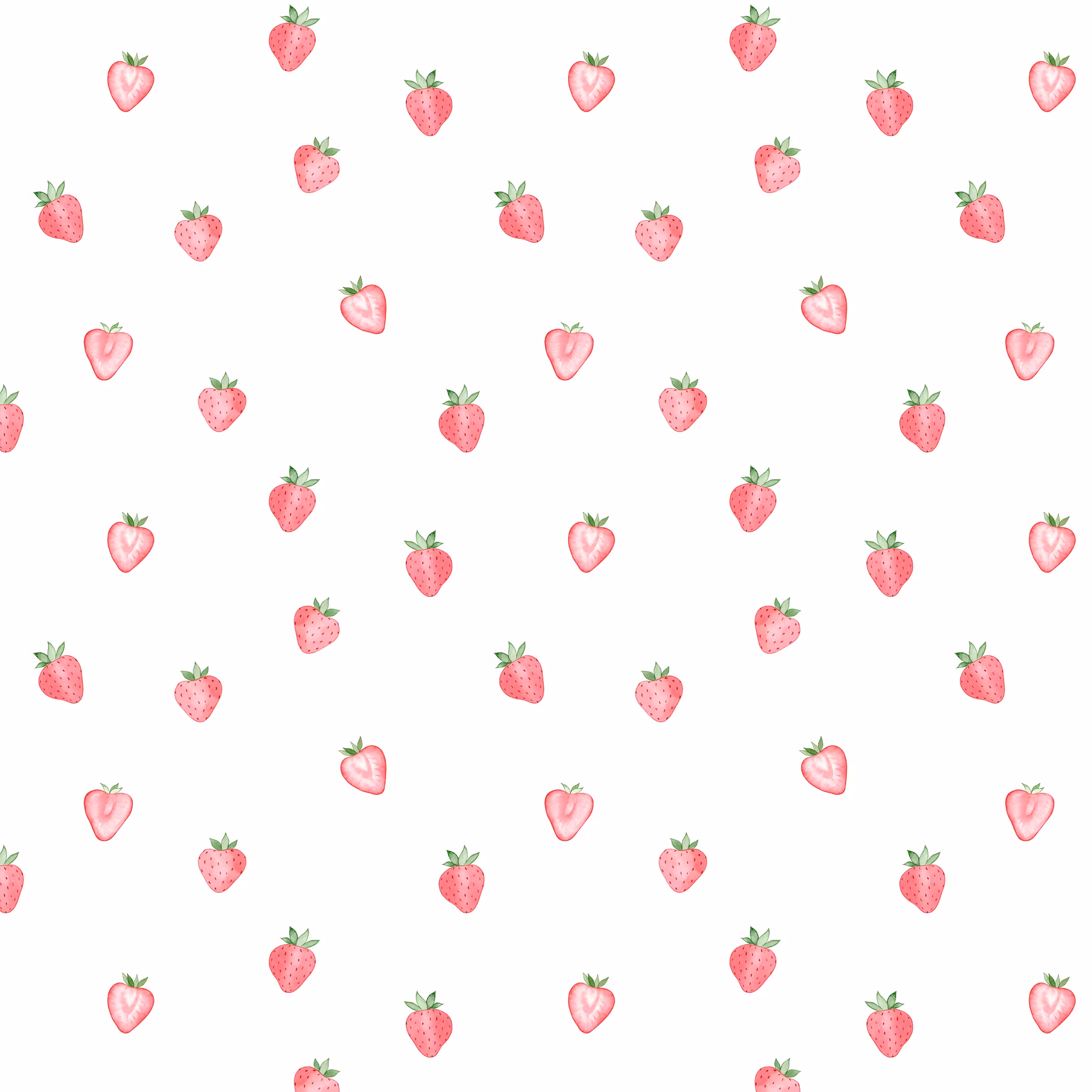 Jordbær Bomulls Poplin