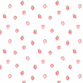 Jordbær Bomulls Poplin