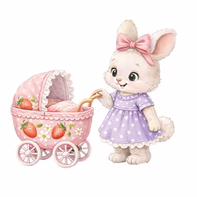 Baby kanin leker lilla 1
