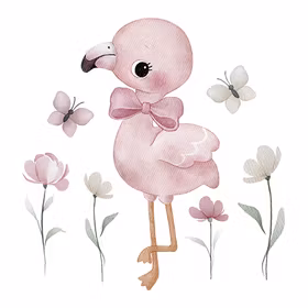 Floral Flamingo