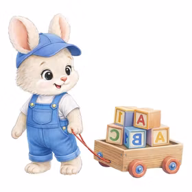 Baby kanin leker blå 3