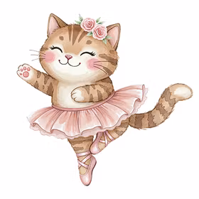 Ballerina katt i blomstereng