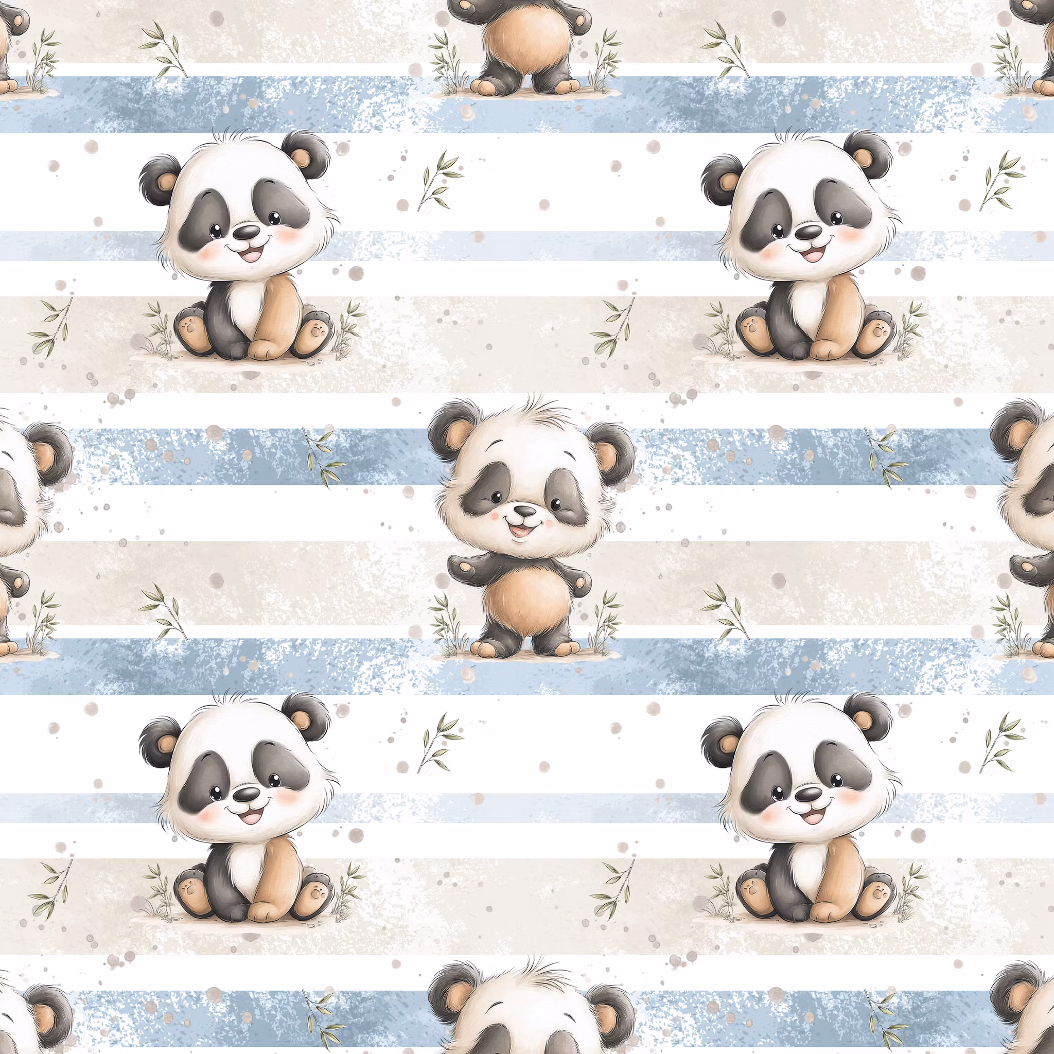 Panda i striper jersey