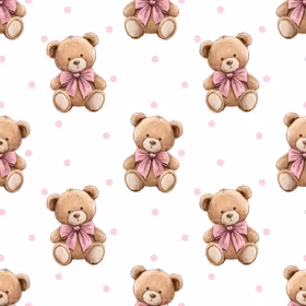 Teddy pink bow jersey
