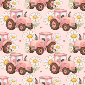 Traktor floral rosa jersey