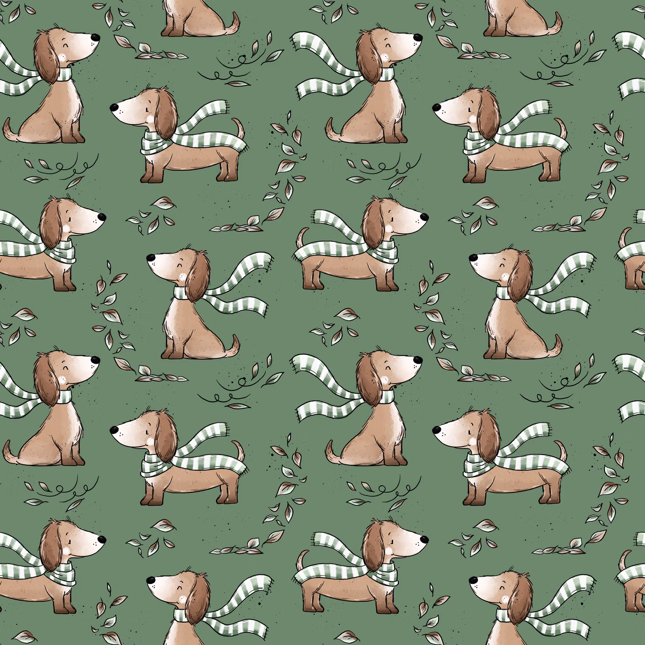 Dachshund grønn jersey
