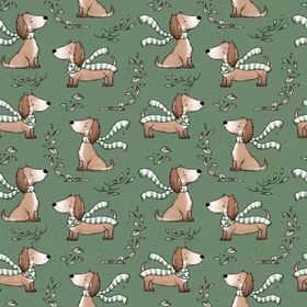Dachshund grønn jersey