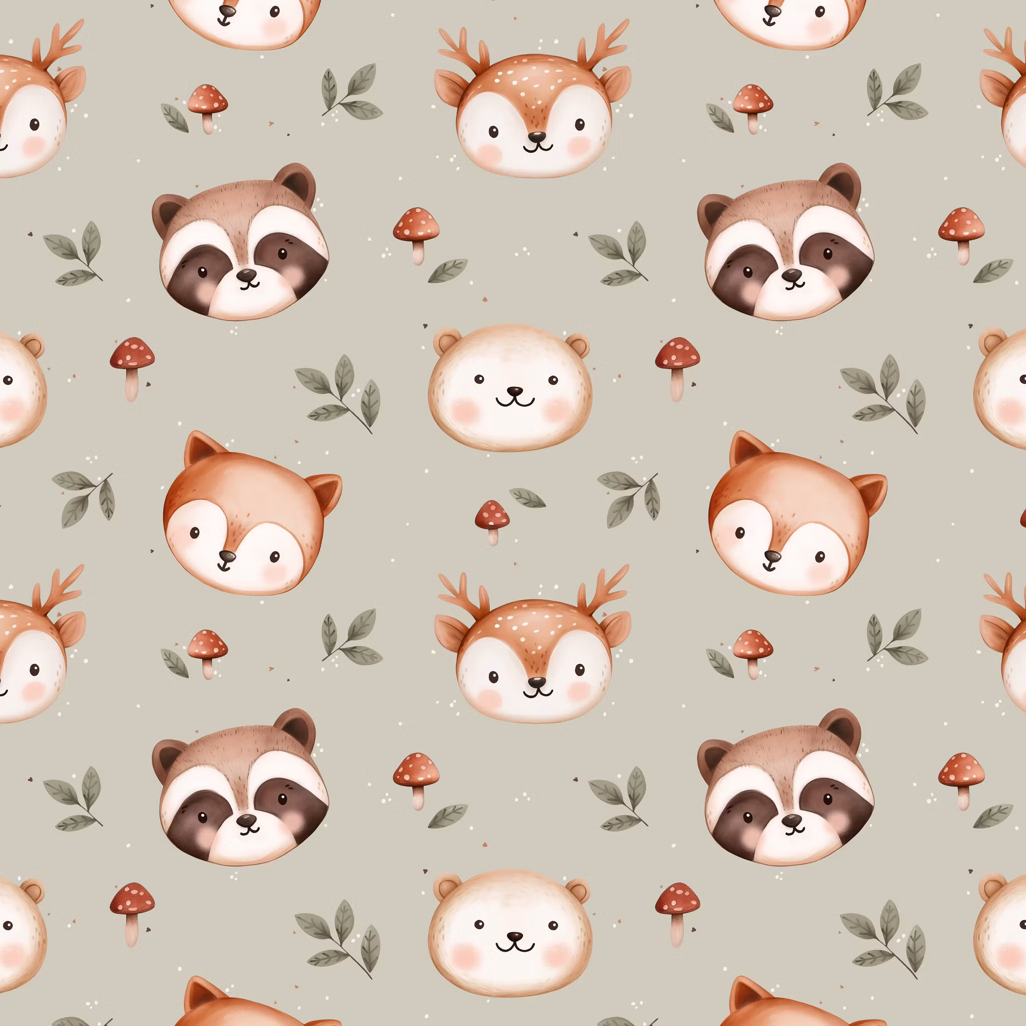 Woodland animals grønn jersey