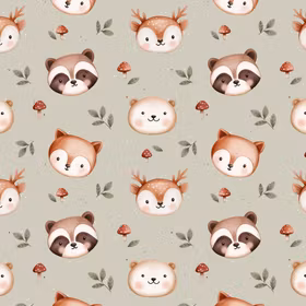 Woodland animals grønn jersey