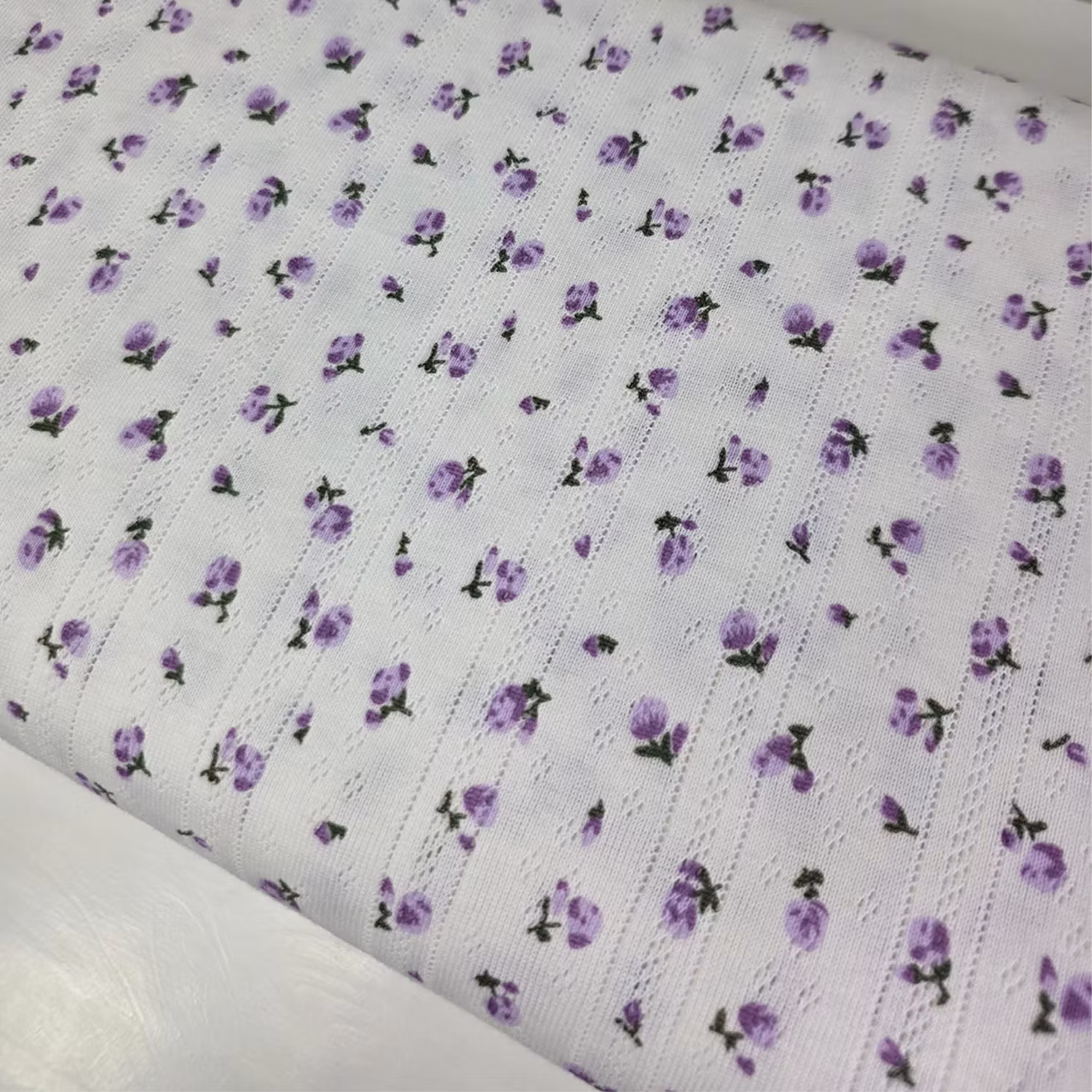 Floral Synne lilla pointelle