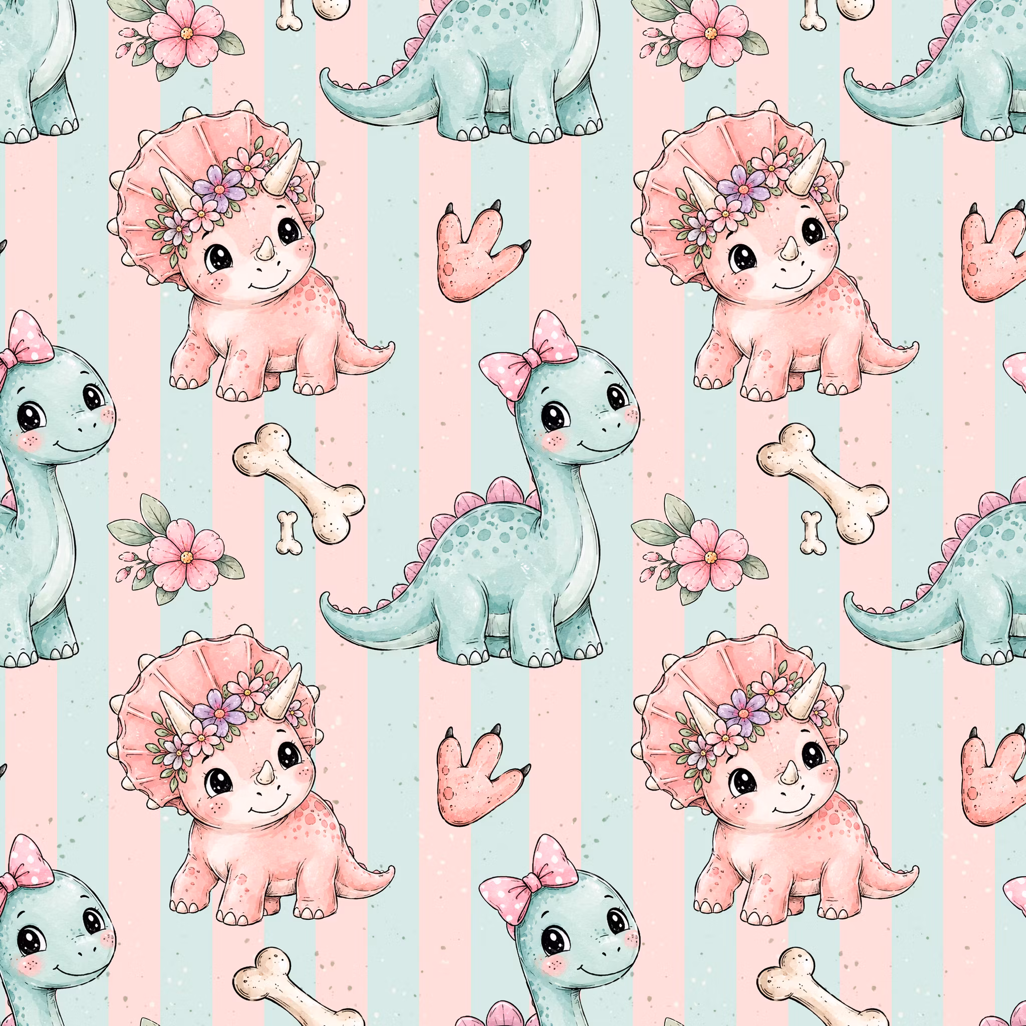 Dinos pastell jersey