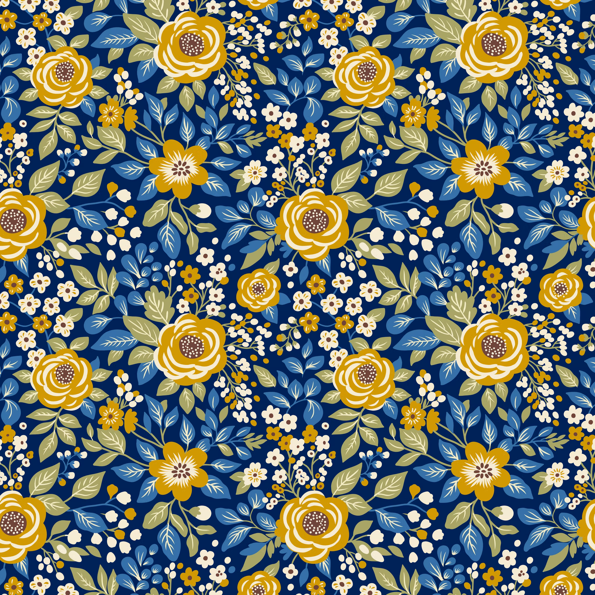Floral Retro blå jersey